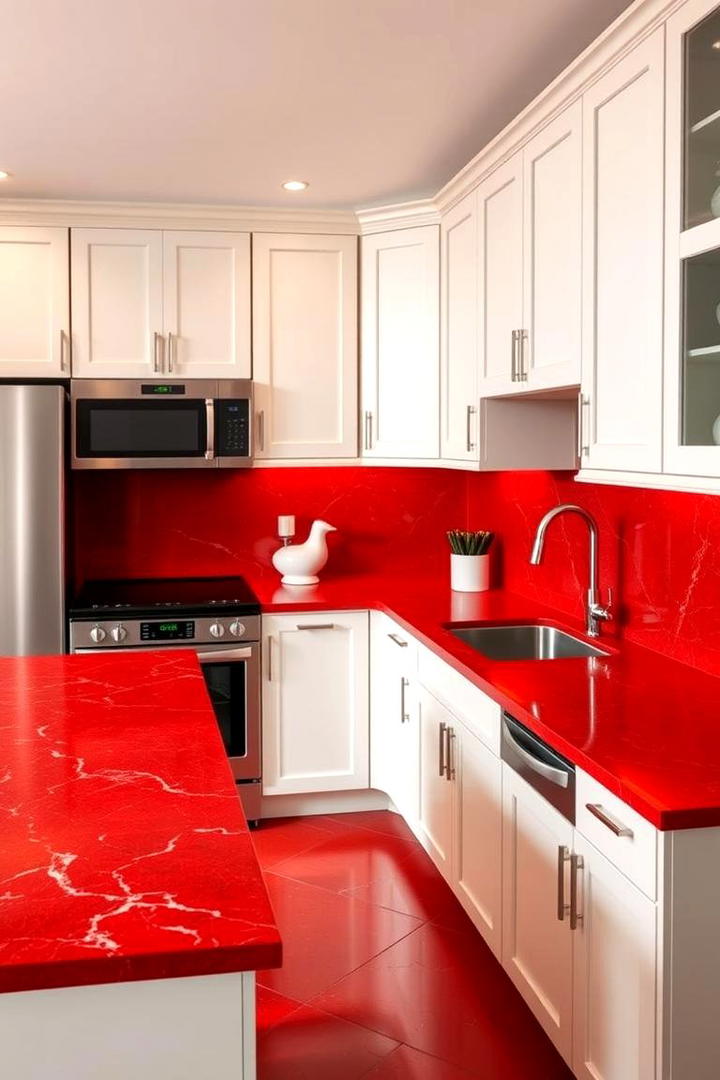 Crimson Countertops - 30 Red Kitchens