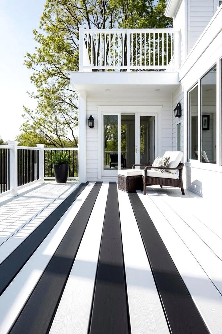 Crisp White and Black - 30 Two Tone Deck Color Schemes