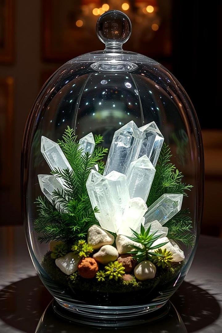 Crystal Embellished Terrarium - 30 Terrarium Ideas