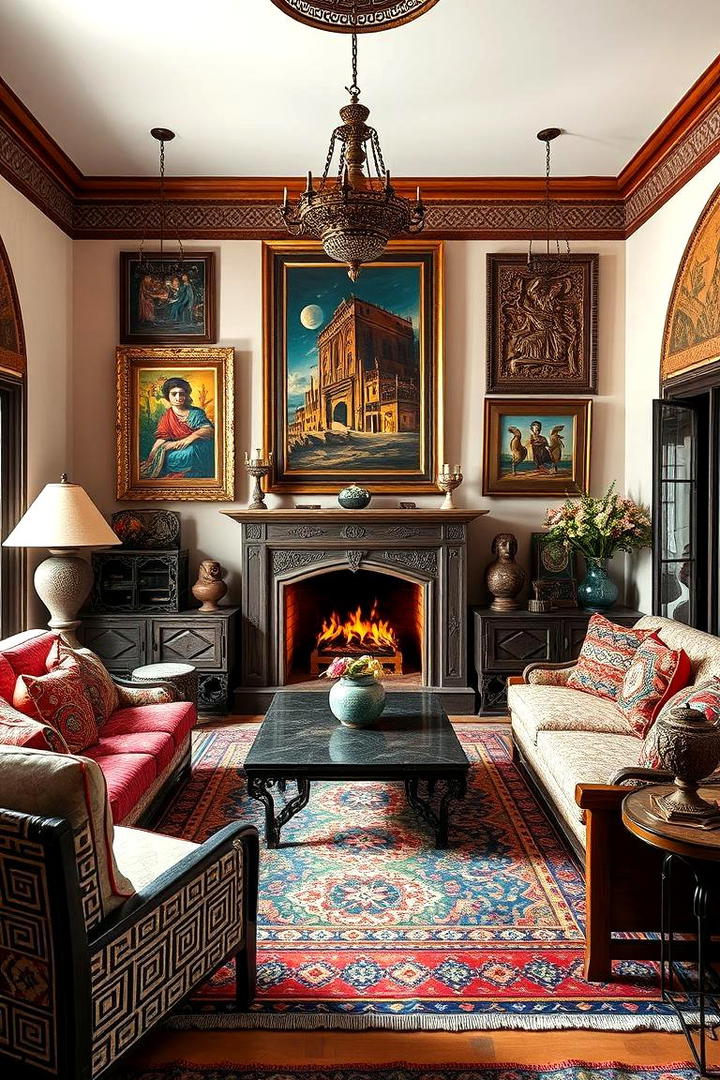 Cultural Art Pieces - 30 Moroccan Living Room Ideas