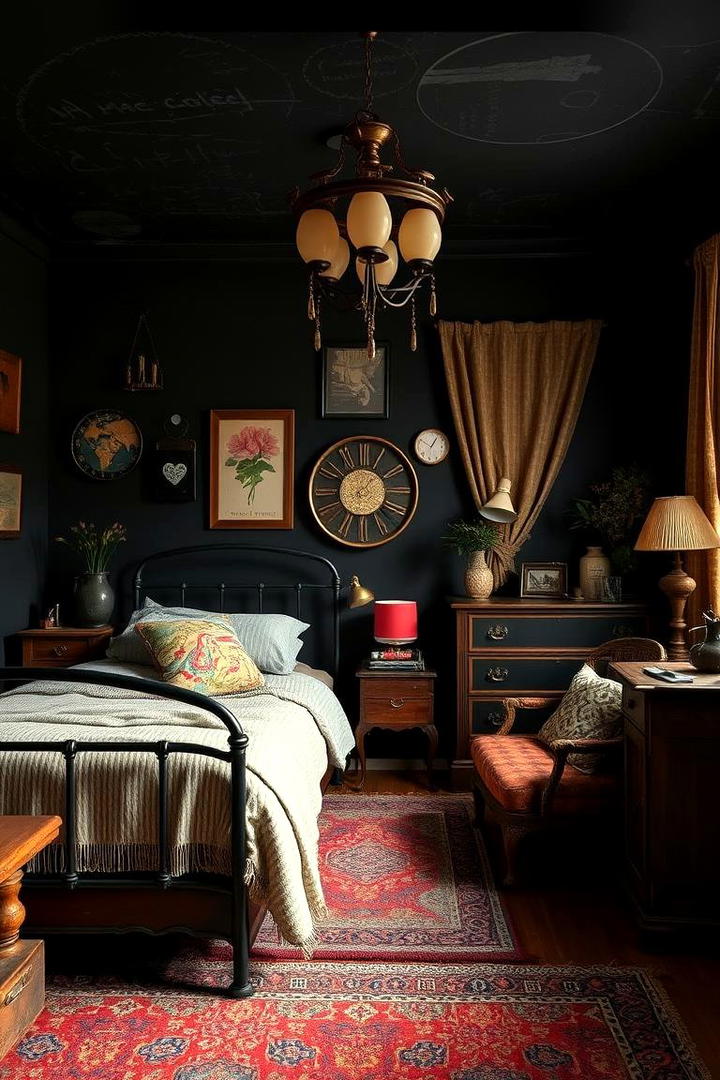 Curated Vintage Finds - 30 Dark Boho Bedroom Ideas