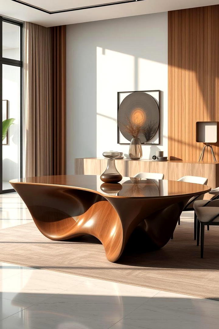 Curved Contemporary Table - 30 Table Design Ideas