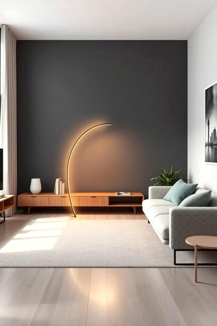 Curved Design Floor Lamp - 30 Living Room Floor Lamp Ideas and Inspiration