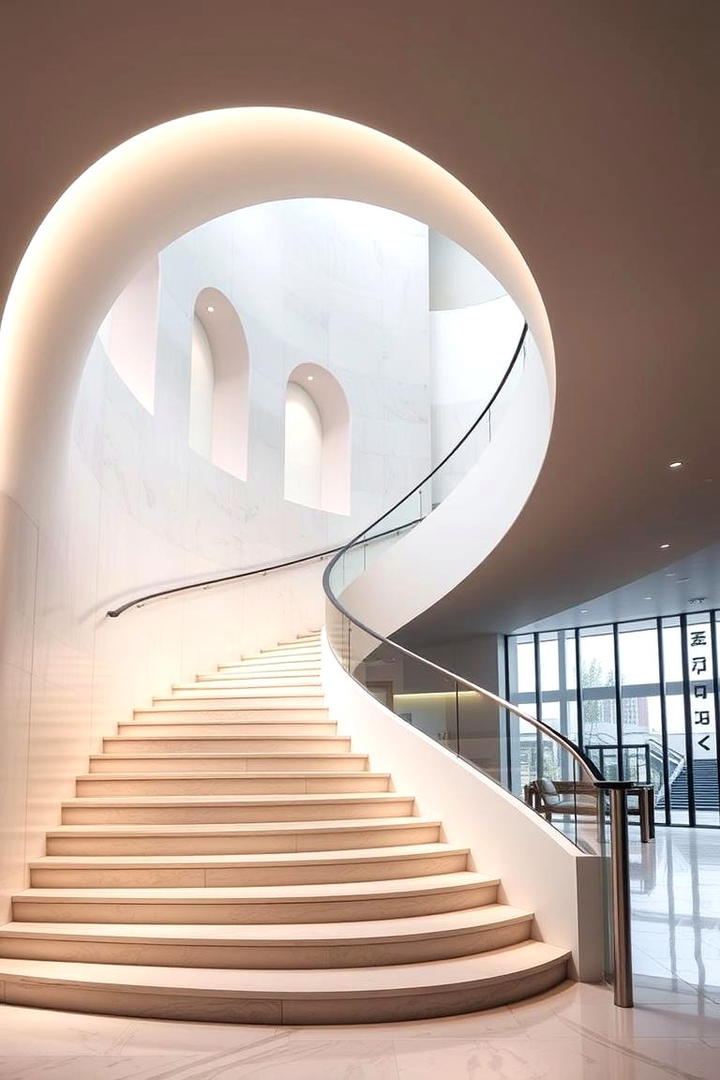 Curved Form Staircase - 30 Modern Staircases