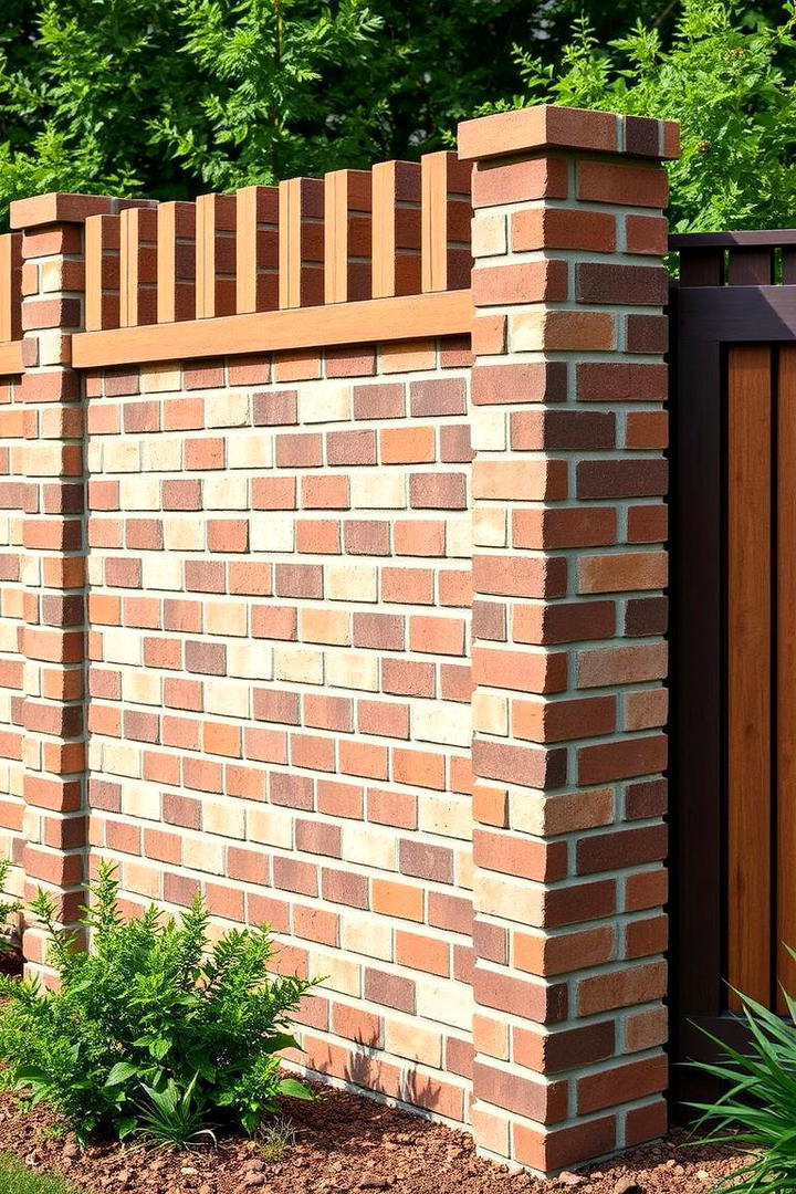 Custom Brick Geometry - 30 Brick Fence Ideas