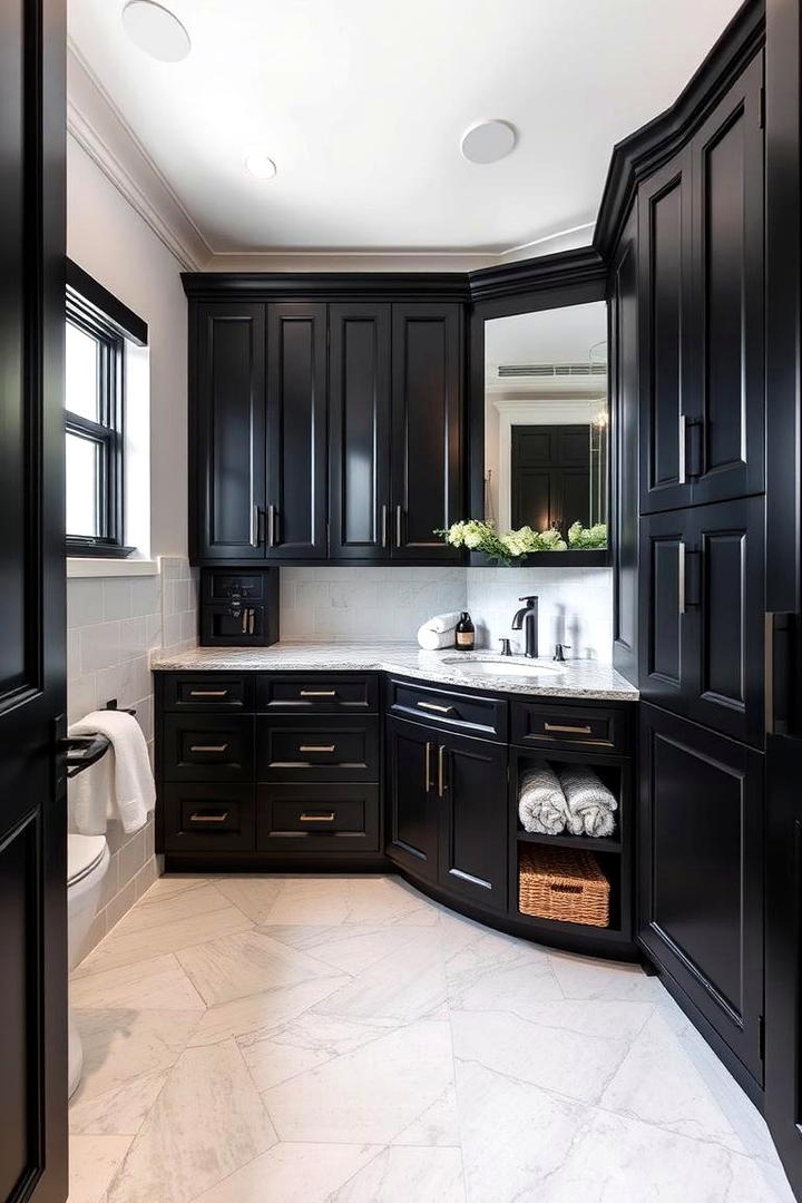 Custom Cabinetry Charm - 30 bathroom with black cabinets ideas