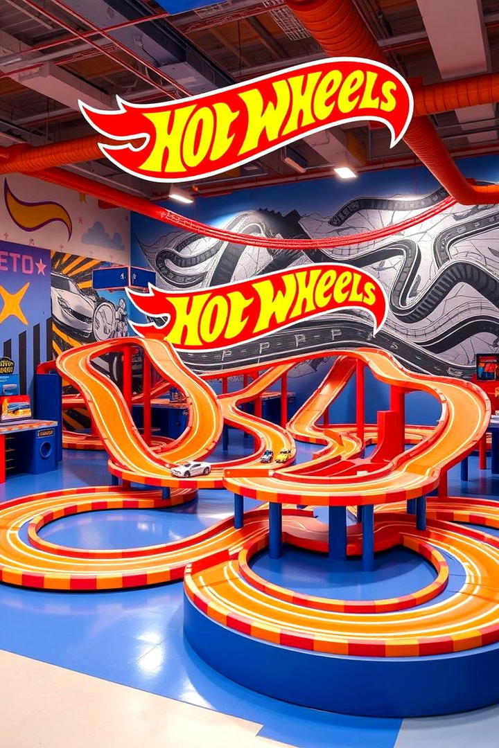 Custom Hot Wheels Track Design - 30 Hot Wheels Birthday Party Ideas