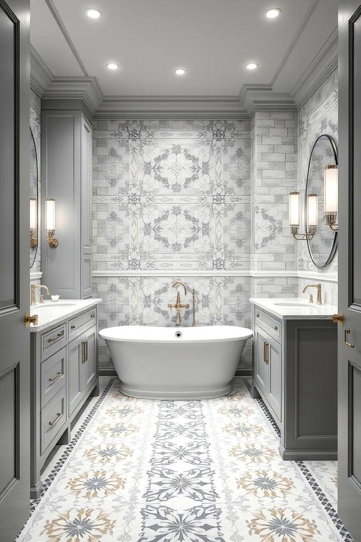 Custom Luxury Designs - 30 Grey and White Bathroom Ideas