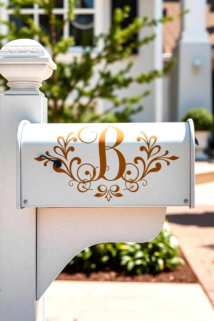 Custom Monogram Mailbox Art - 30 Mailbox Decor Ideas