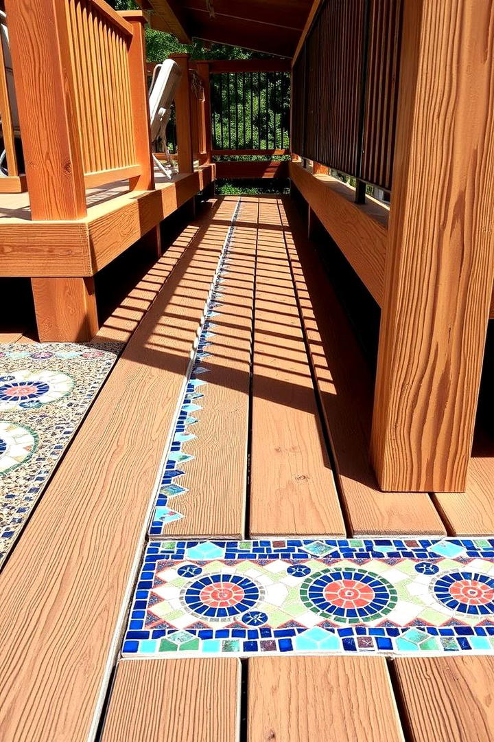 Custom Mosaic Inlays - 30 Deck Skirting Ideas