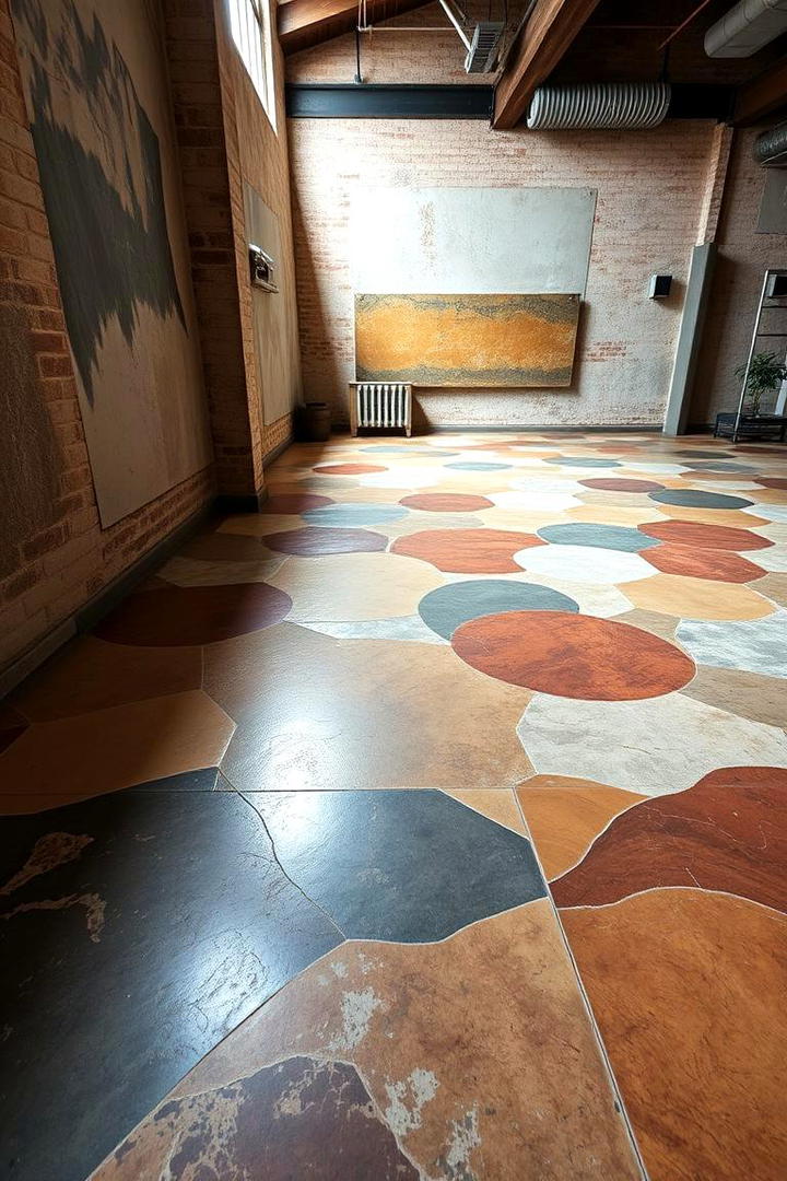 Custom Patterned Concrete - 30 Concrete Floor Ideas