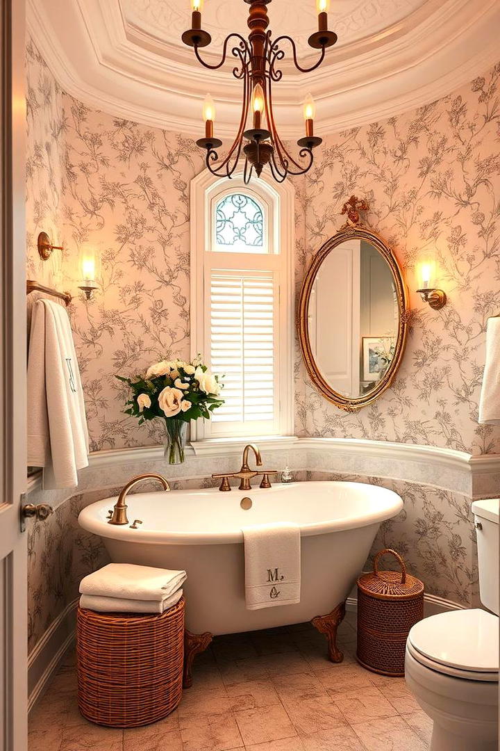 Custom Romantic Details - 30 Romantic Bathroom Ideas