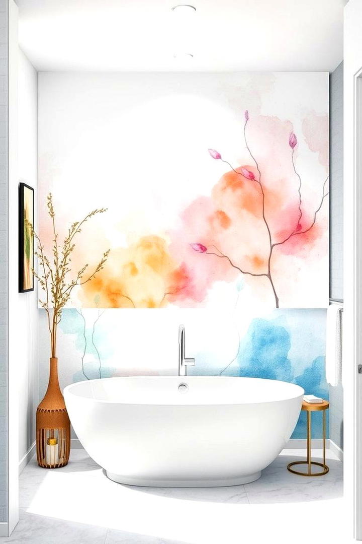 Custom Watercolor Paintings - 30 Bathroom Art Ideas