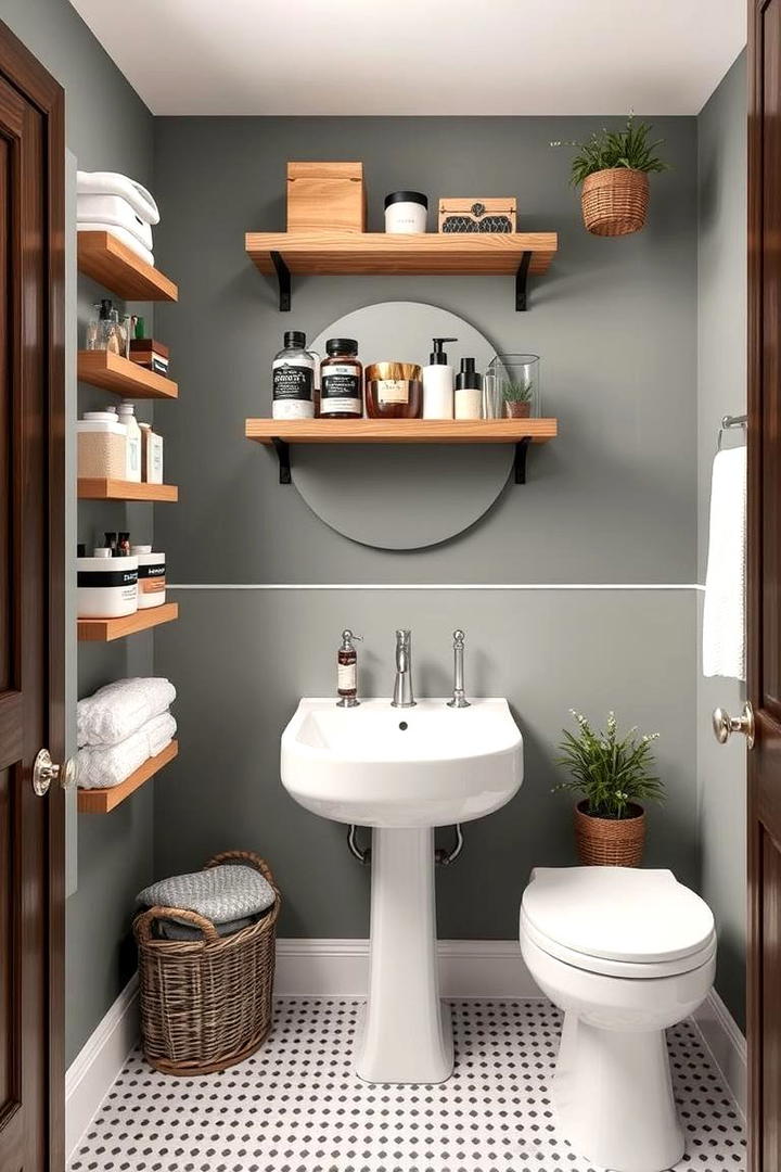 Customizable DIY Shelves - 30 Small Bathroom Shelving Ideas