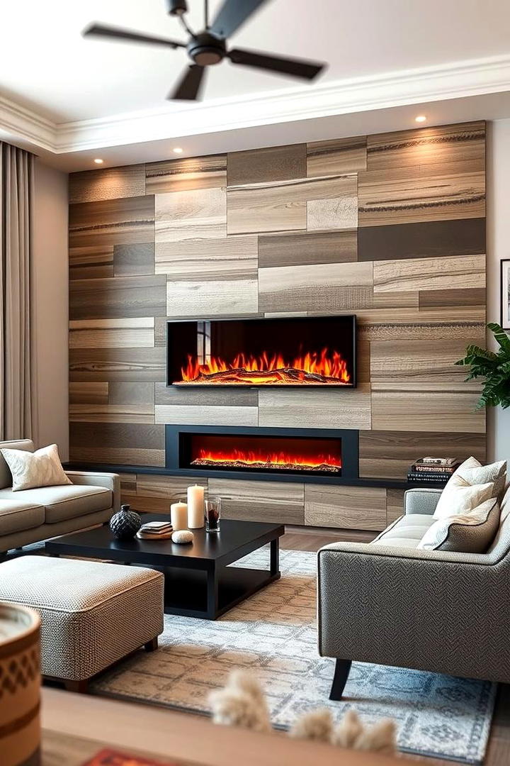 Customizable Faux Fireplace Wall - 30 Faux Fireplace Ideas