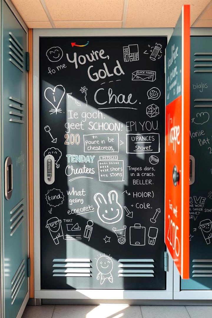 Customized Chalkboard Wall - 30 Locker Decor Ideas