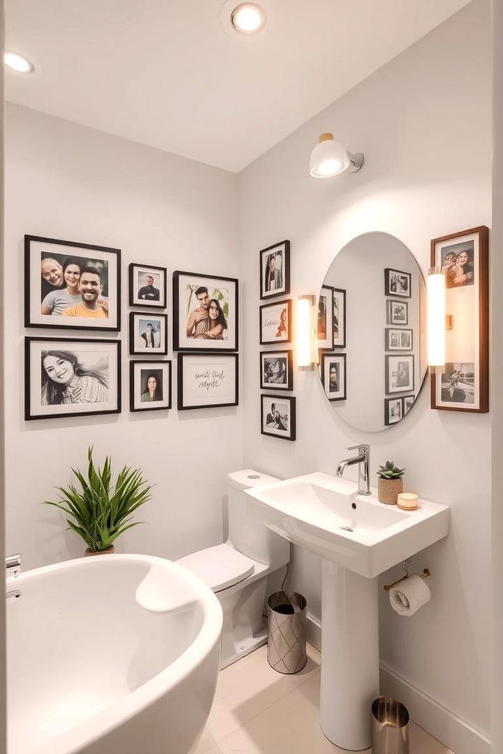 Customized Collage Frames - 30 Bathroom Art Ideas