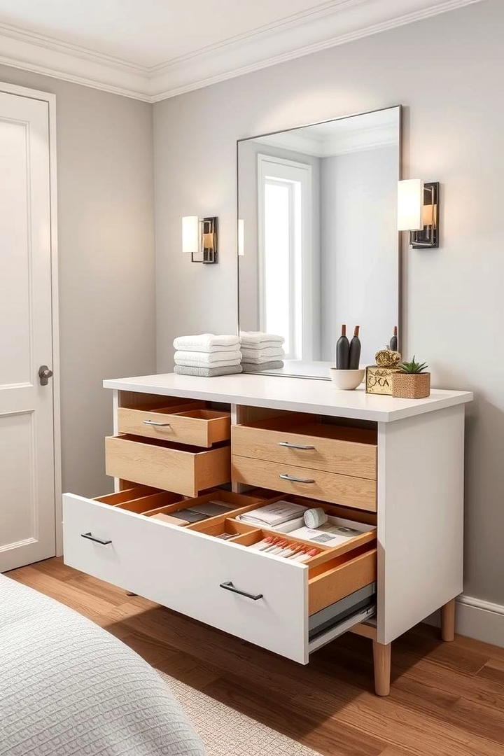 Customized Drawer System Vanity - 30 Bedroom Vanity Ideas