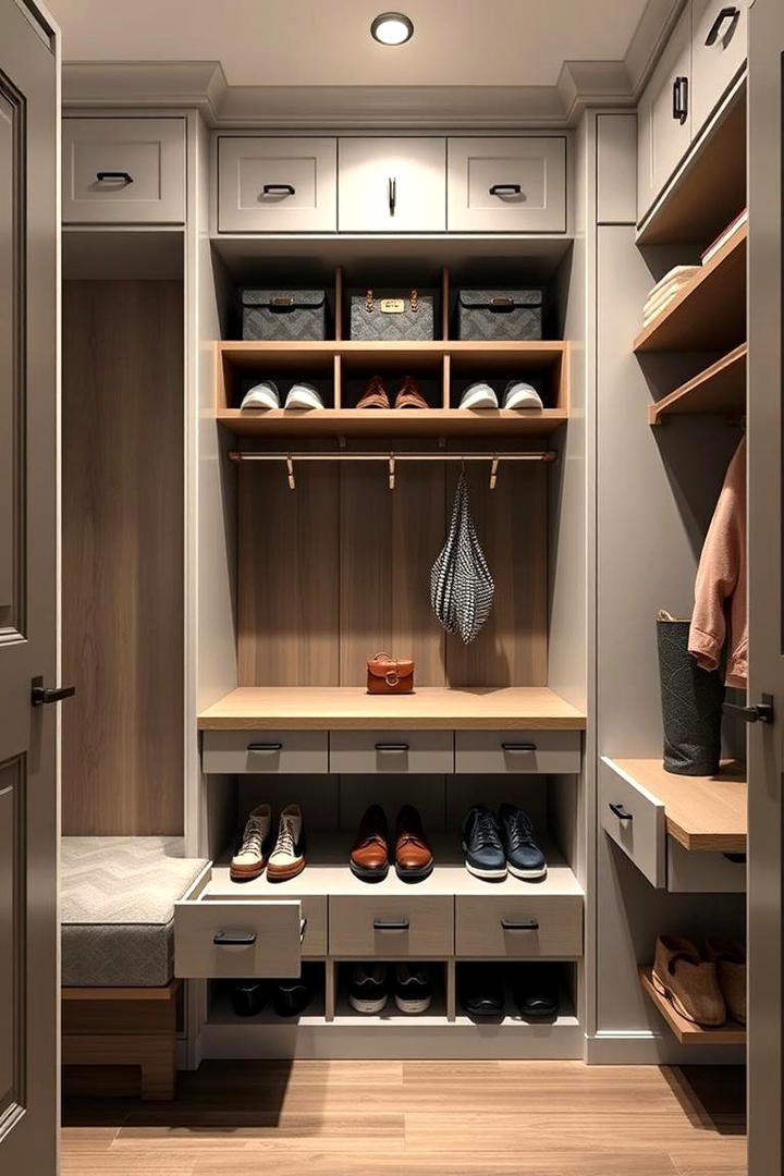 Customized Drawer Units - 30 Mudroom Storage Ideas