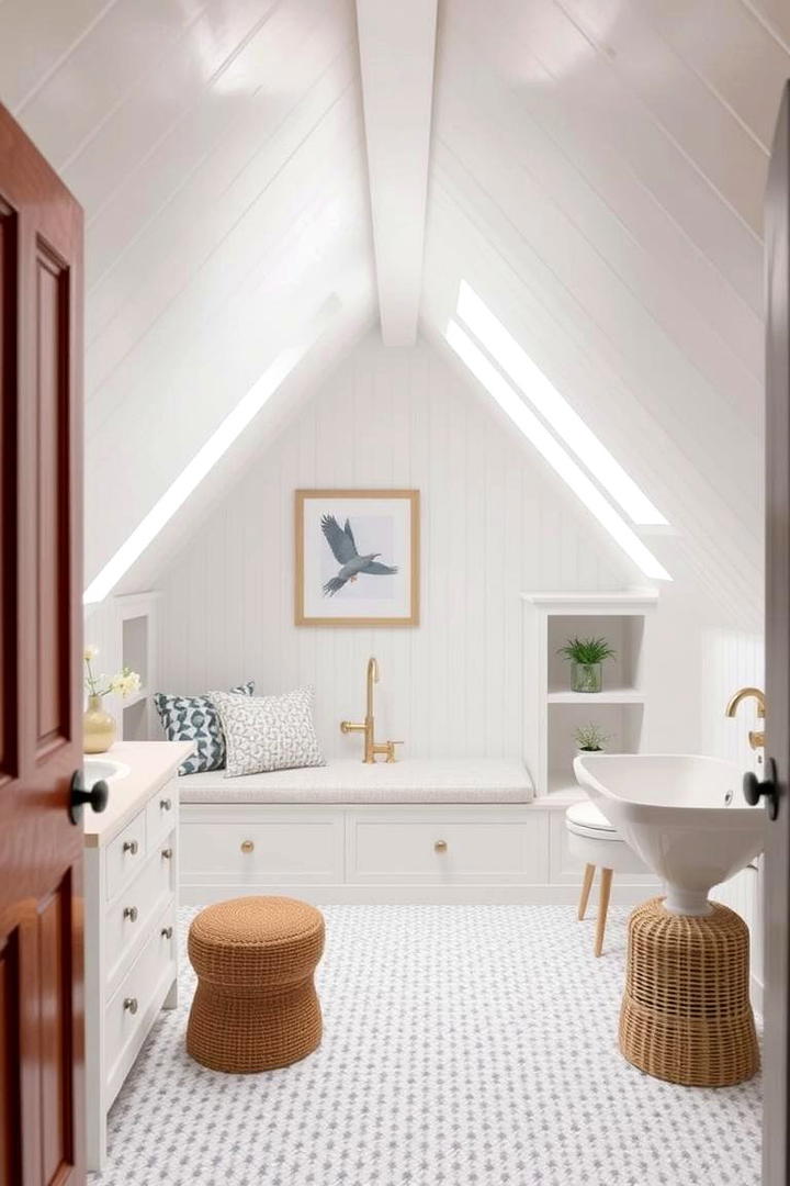 Customized Nook Designs - 30 Attic Bathroom Ideas