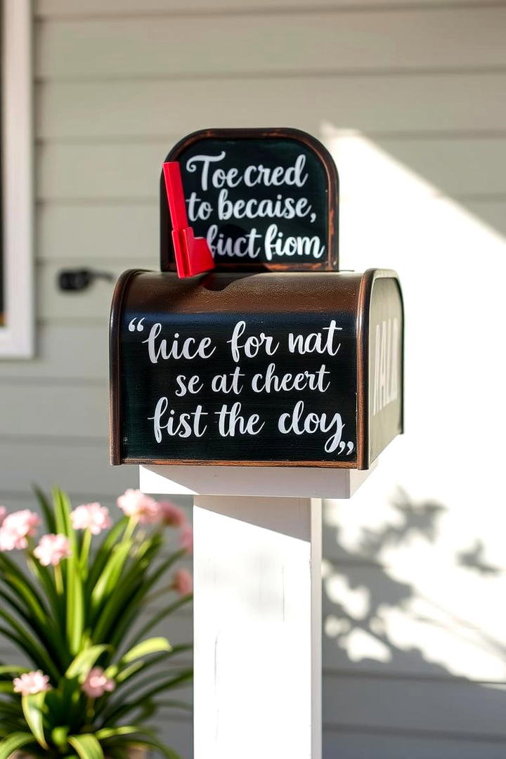 Customized Quote Mailbox Decor - 30 Mailbox Decor Ideas