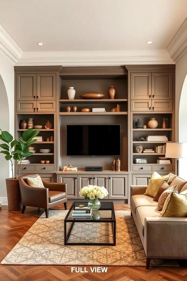 Customized Storage Solutions - 30 Mediterranean Living Room Ideas