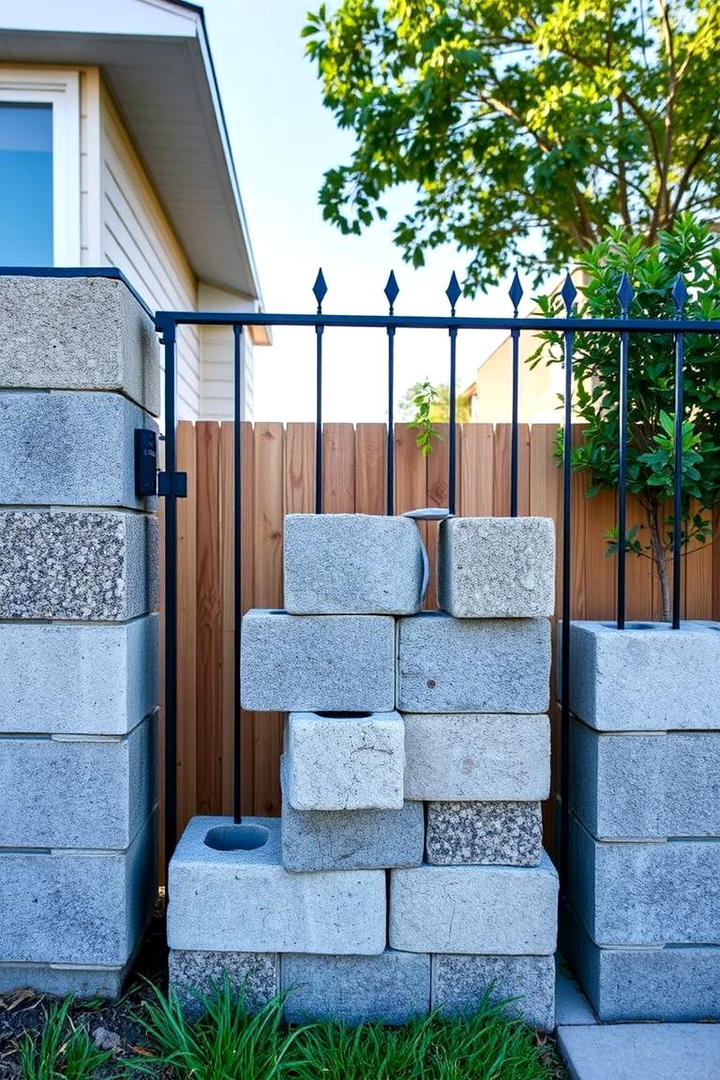 DIY Creative Boundaries - 30 Cinder Block Fence Ideas