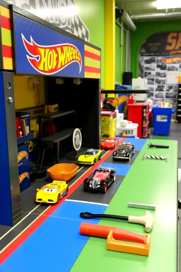 DIY Hot Wheels Garage and Pit Stop - 30 Hot Wheels Birthday Party Ideas