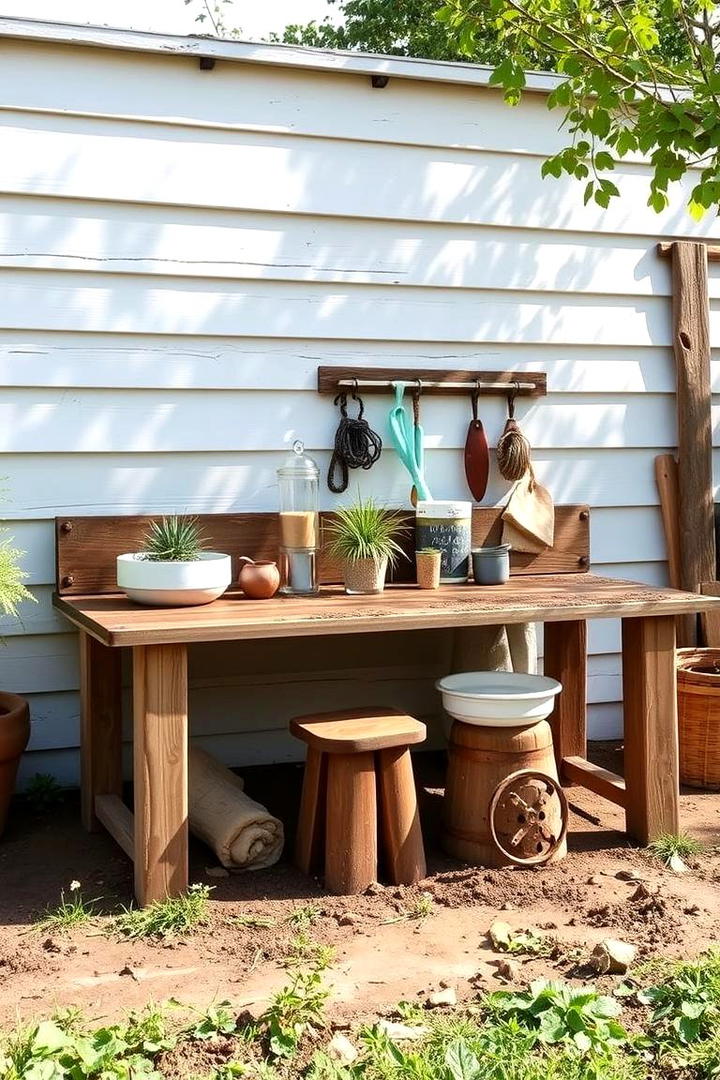 DIY Mud Kitchen Bench - 30 Mud Kitchen Ideas for Kids