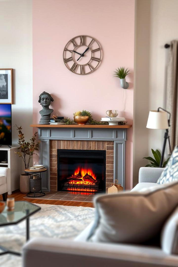 DIY Painted Faux Fireplace - 30 Faux Fireplace Ideas