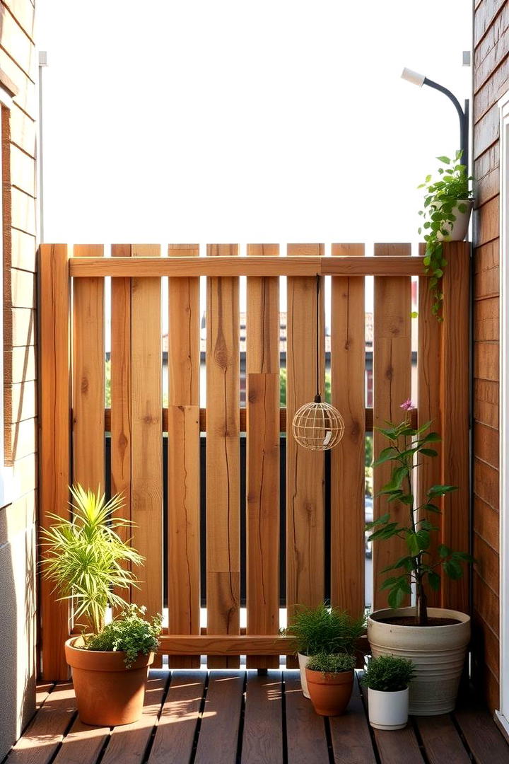 DIY Pallet Fencing - 30 Balcony Privacy Ideas