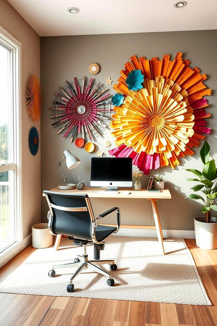 DIY Wall Art Creations - 30 Budget Home Office Ideas