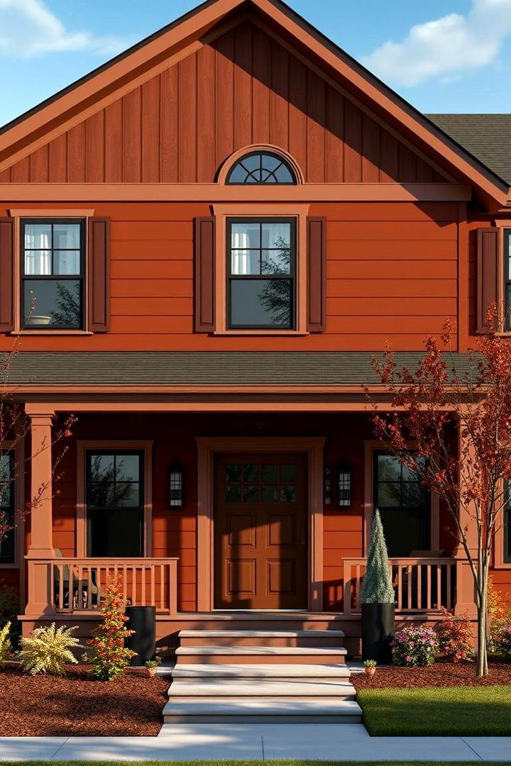 Dark Auburn Refinement - 30 Brown Exterior House Colors