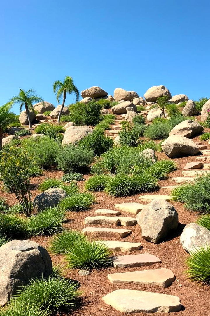 Decorative Boulders as Accents - 30 hillside landscaping ideas