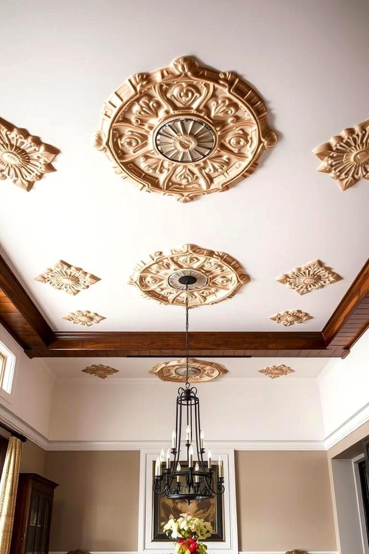 Decorative Ceiling Medallions - 30 Rustic Ceiling Ideas