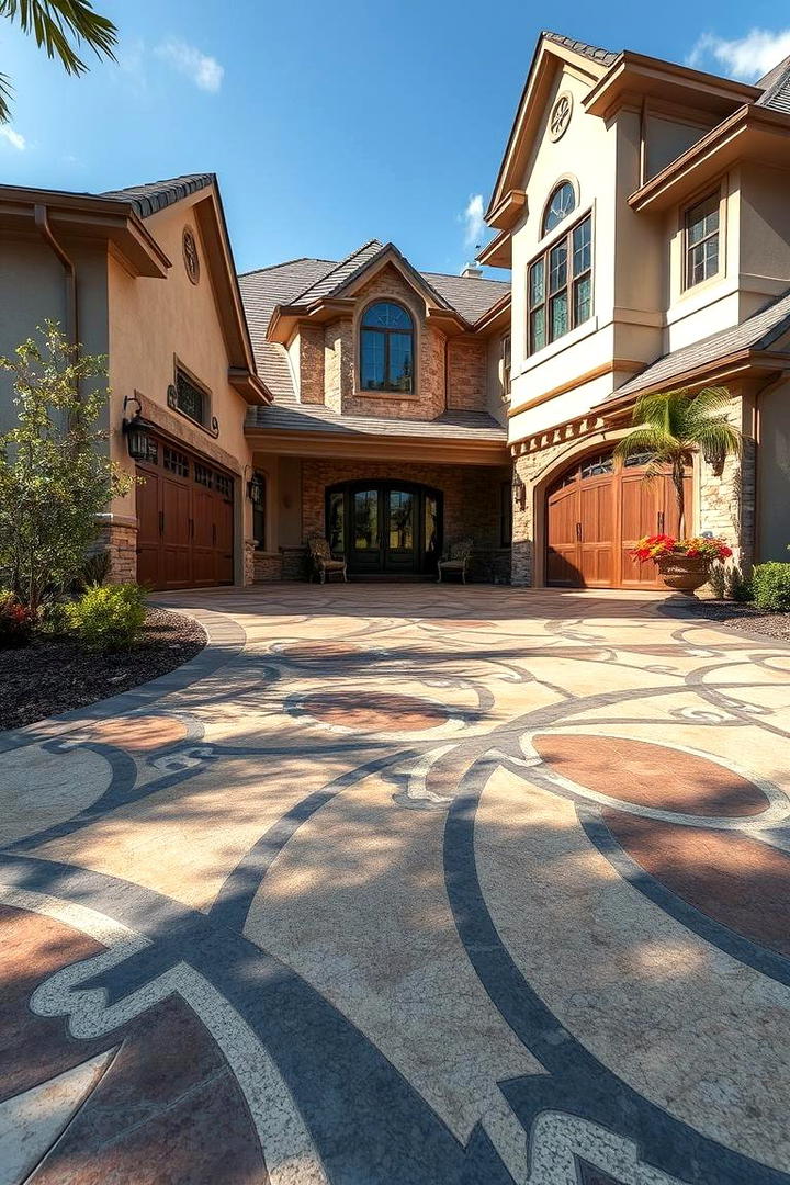 Decorative Concrete Driveway - 30 Concrete Driveway Ideas