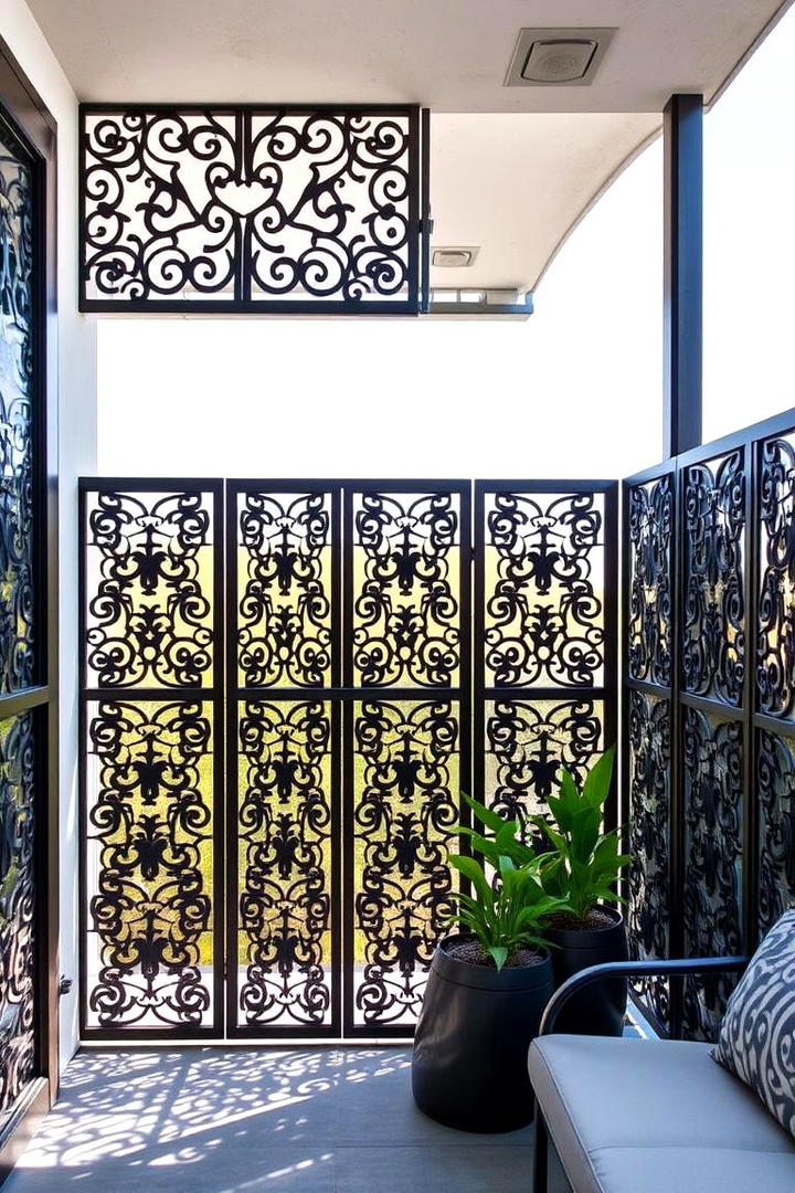 Decorative Metal Screens - 30 Balcony Privacy Ideas