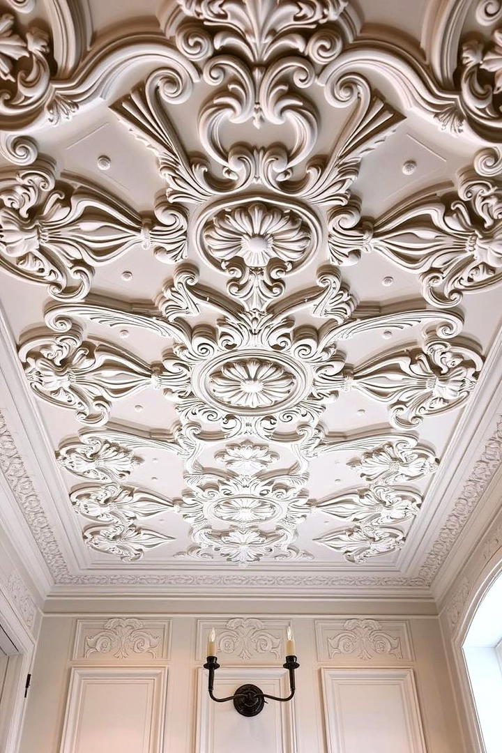 Decorative Plaster Molds - 30 Bathroom Ceiling Ideas