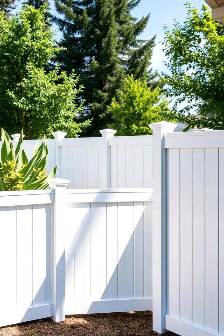 Decorative Vinyl Fence - 30 Backyard Fence Ideas