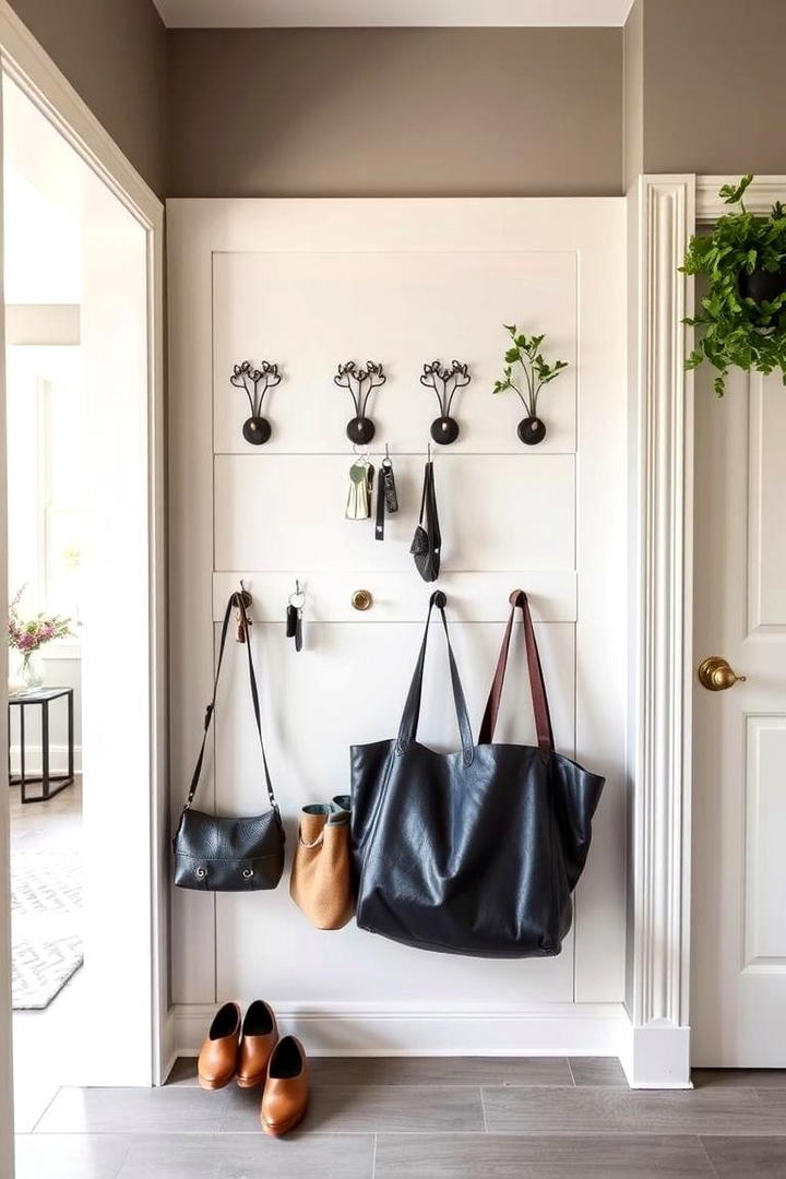 Decorative Wall Hooks and Storage - 30 Entryway Wall Ideas