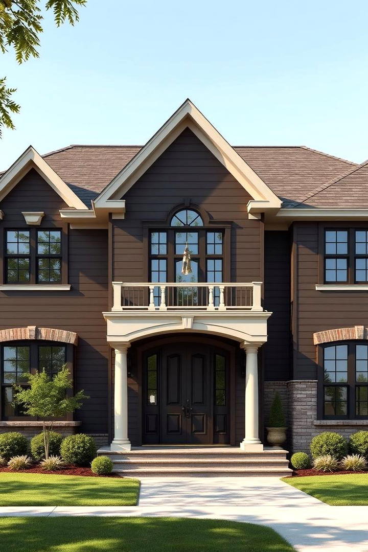 Deep Espresso Elegance - 30 Brown Exterior House Colors