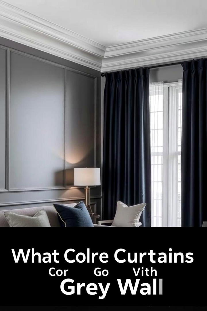 Deep Navy Sophistication - 30 What Color Curtains Go With Gray Walls