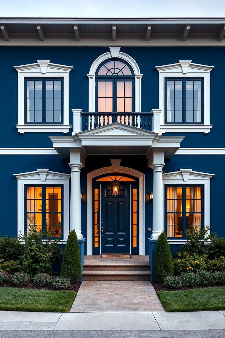 Deep Ocean Blue Accents - 30 Blue Exterior House Colors