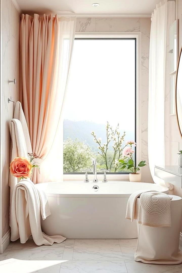 Delicate Floral Touches - 30 Romantic Bathroom Ideas