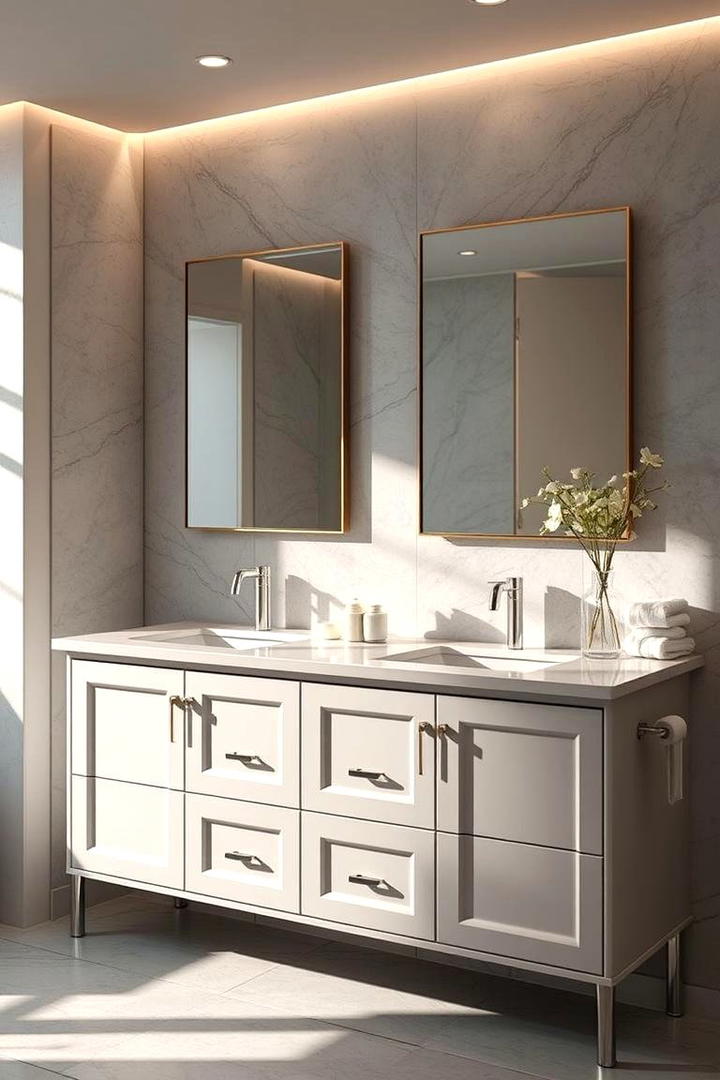 Designer Vanity Excellence - 30 Romantic Bathroom Ideas