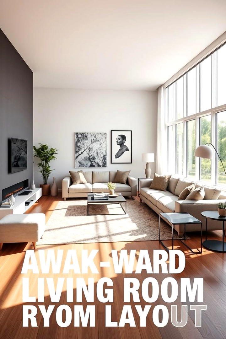 Diagonal Room Setup - 30 Awkward Living Room Layout Ideas