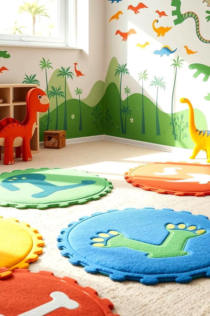 Dino Play Mats - 30 Dinosaur-themed Kids Room Ideas