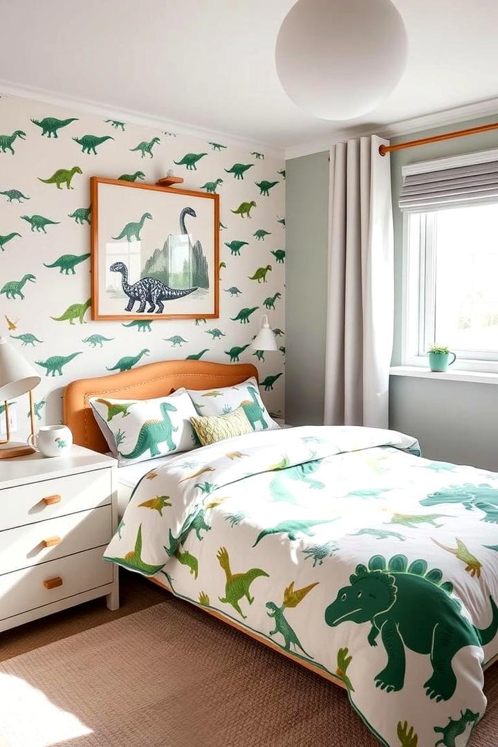 Dinosaur Bedding and Pillows - 30 Dinosaur-themed Kids Room Ideas