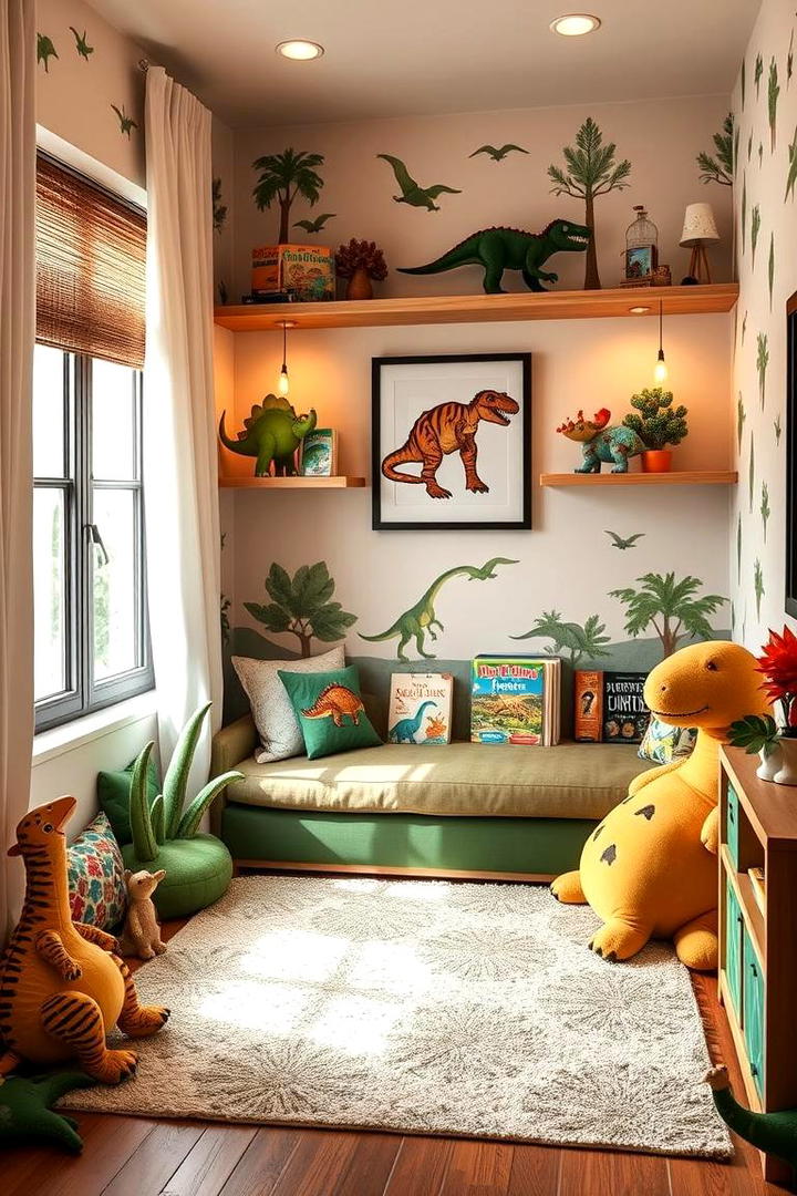 Dinosaur Book Nooks - 30 Dinosaur-themed Kids Room Ideas