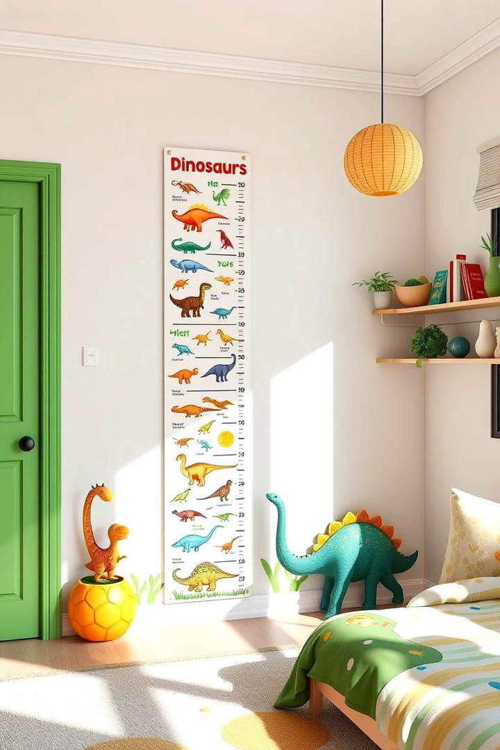 Dinosaur Growth Charts - 30 Dinosaur-themed Kids Room Ideas